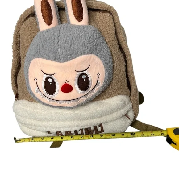 LABUBU Tan and Gray Women's Backpack